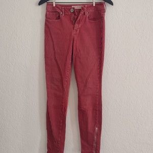 Bullhead Denim Red/Black Striped Jeans